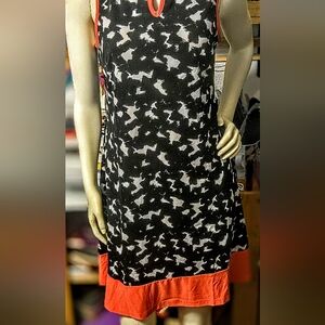 GNW Black and Red Midi Dress